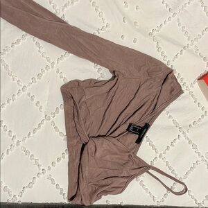 Brown Long Sleeve Top